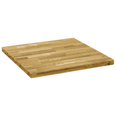 vidaXL Tafelblad vierkant 44 mm 80x80 cm massief eikenhout afbeelding2 - 1