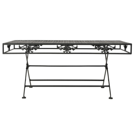vidaXL Salontafel vintage stijl inklapbaar 100x50x45 cm metaal zwart afbeelding2 - 1