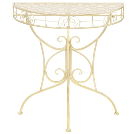 vidaXL Bijzettafel vintage stijl half rond 72x36x74 cm metaal goud afbeelding2 - 1