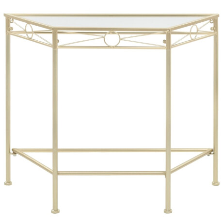 vidaXL Bijzettafel in vintage stijl 87x34x73 cm metaal goud afbeelding2 - 1