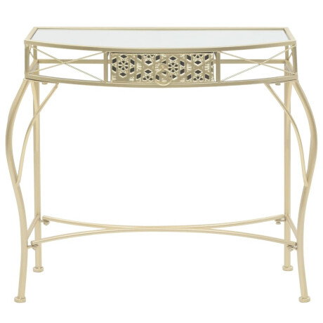 vidaXL Bijzettafel Franse stijl 82x39x76 cm metaal goudkleurig afbeelding2 - 1