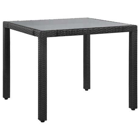 vidaXL 5-delige Tuinset poly rattan zwart afbeelding2 - 1