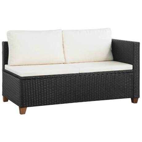 vidaXL 4-delige Loungeset met kussens poly rattan zwart afbeelding2 - 1