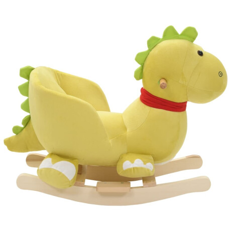 vidaXL Hobbeldier draak met rugleuning 60x32x53 cm pluche limegroen afbeelding2 - 1