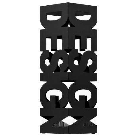 vidaXL Parapluhouder design staal zwart afbeelding2 - 1