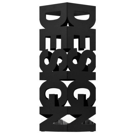 vidaXL Parapluhouder design staal zwart afbeelding2 - 1