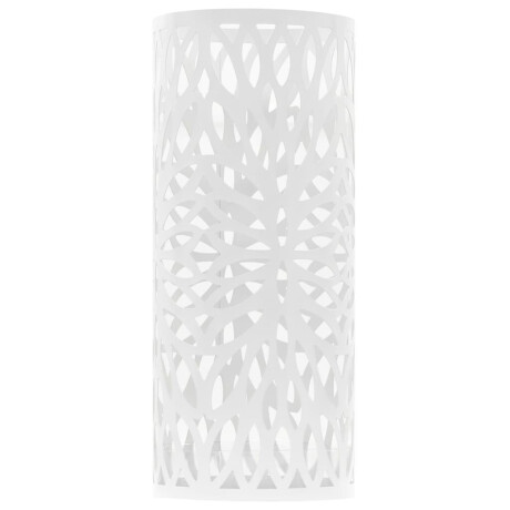 vidaXL Parapluhouder bladeren staal wit afbeelding2 - 1