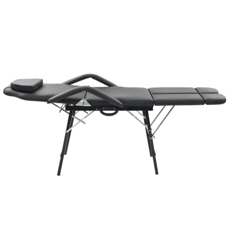 vidaXL Gezichtsbehandelstoel draagbaar 185x78x76 cm kunstleer zwart afbeelding2 - 1