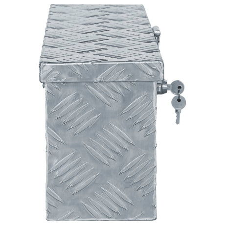 vidaXL Aluminium kist 48,5x14x20 cm zilverkleurig afbeelding2 - 1