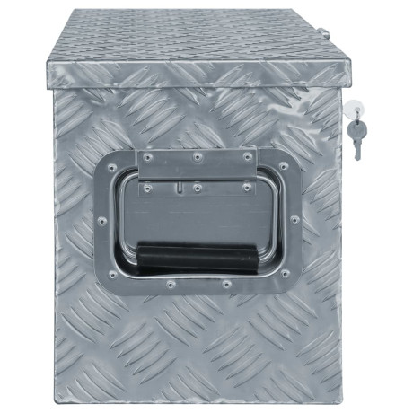 vidaXL Aluminium kist 80,5x22x22 cm zilverkleurig afbeelding2 - 1