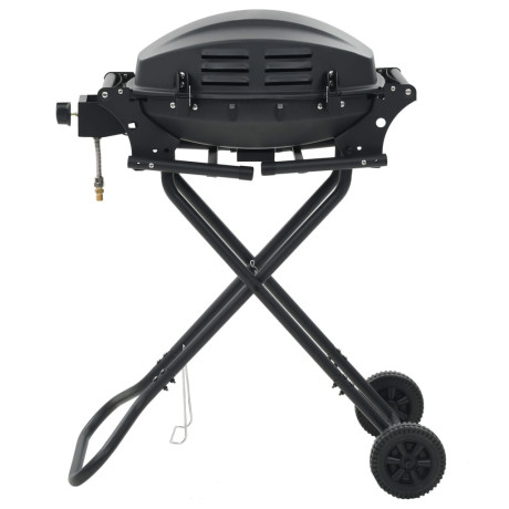 vidaXL Gasbarbecue met kookzone draagbaar zwart afbeelding2 - 1