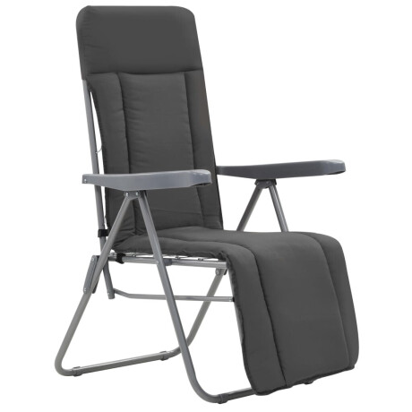 vidaXL Tuinstoelen met kussen inklapbaar 2 st grijs afbeelding2 - 1