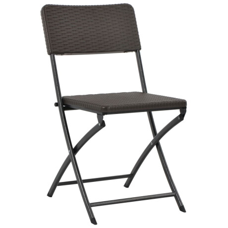 vidaXL Tuinstoelen inklapbaar 2 st HDPE en staal bruin afbeelding2 - 1