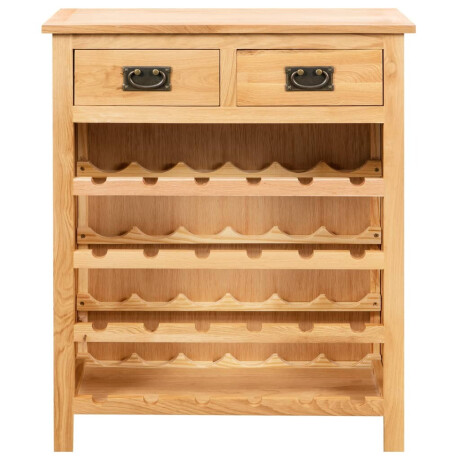 vidaXL Wijnkast 72x32x90 cm massief eikenhout afbeelding2 - 1