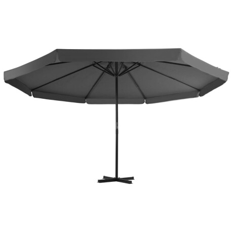 vidaXL Parasol met aluminium paal 500 cm antraciet afbeelding2 - 1