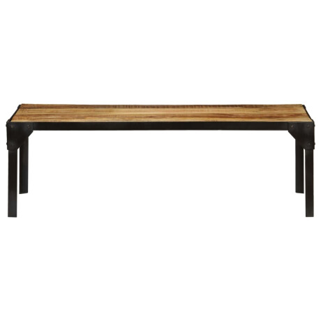 vidaXL Salontafel 110 cm massief ruw mangohout en staal afbeelding2 - 1