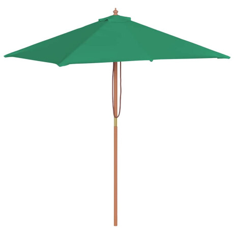 vidaXL Parasol met houten paal 150x200 cm groen afbeelding2 - 1