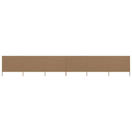vidaXL Windscherm 6-panelen 800x80 cm stof taupe afbeelding2 - 1