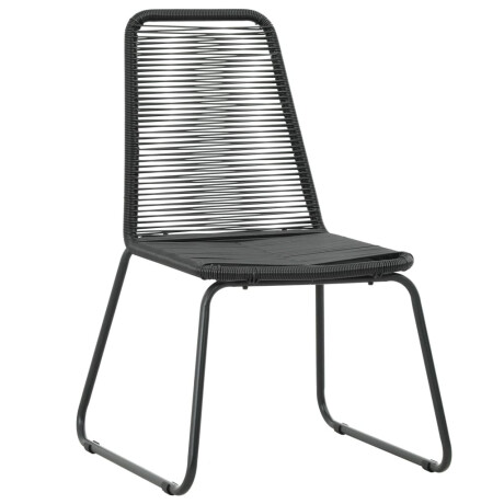 vidaXL Tuinstoelen 2 st poly rattan zwart afbeelding2 - 1