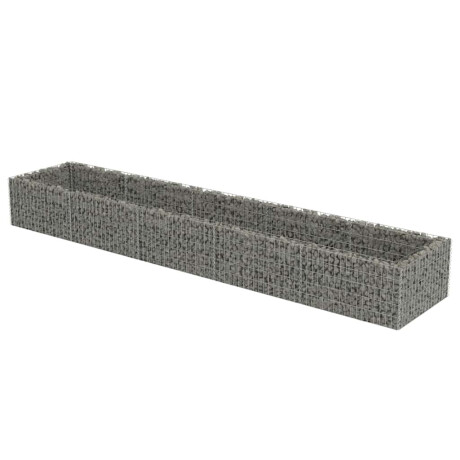 vidaXL Gabion plantenbak verhoogd 450x90x50 cm gegalvaniseerd staal afbeelding2 - 1