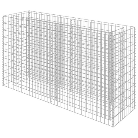 vidaXL Gabion plantenbak verhoogd 180x50x100 cm gegalvaniseerd staal afbeelding2 - 1