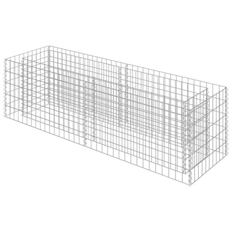 vidaXL Gabion plantenbak verhoogd 180x50x50 cm gegalvaniseerd staal afbeelding2 - 1