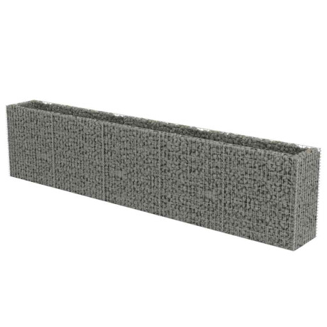 vidaXL Gabion plantenbak verhoogd 450x50x100 cm gegalvaniseerd staal afbeelding2 - 1