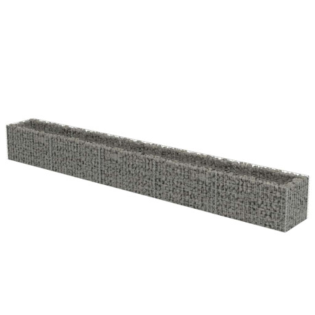 vidaXL Gabion plantenbak verhoogd 450x50x50 cm gegalvaniseerd staal afbeelding2 - 1