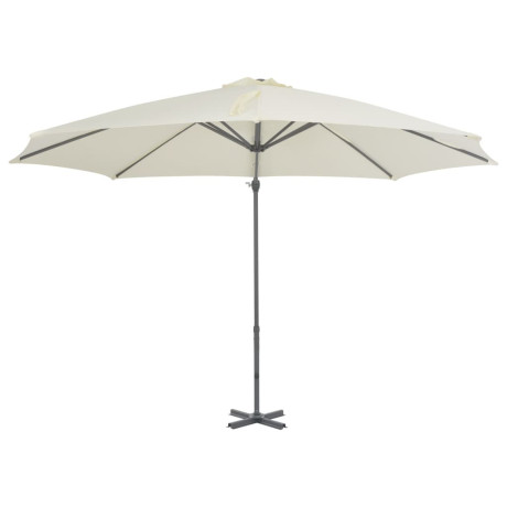 vidaXL Zweefparasol met aluminium paal 300 cm zandkleurig afbeelding2 - 1