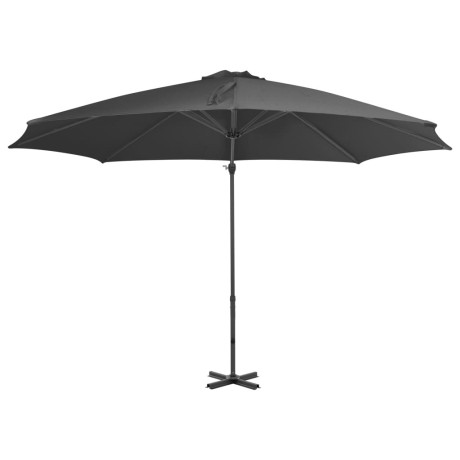 vidaXL Zweefparasol met aluminium paal 300 cm antracietkleurig afbeelding2 - 1