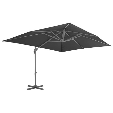 vidaXL Zweefparasol met aluminium paal 400x300 cm antracietkleurig afbeelding2 - 1