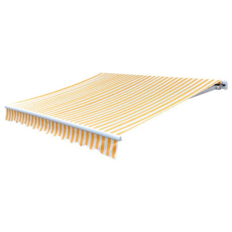 vidaXL Luifeldoek 350x250 cm canvas oranje en wit afbeelding2 - 1