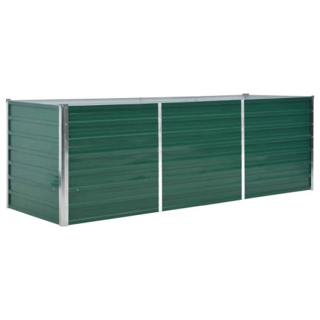 vidaXL Plantenbak verhoogd 240x80x77 cm gegalvaniseerd staal groen afbeelding2 - 1