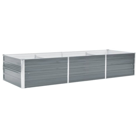 vidaXL Plantenbak verhoogd 240x80x45 cm gegalvaniseerd staal grijs afbeelding2 - 1