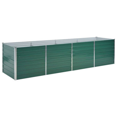 vidaXL Plantenbak verhoogd 320x80x77 cm gegalvaniseerd staal groen afbeelding2 - 1