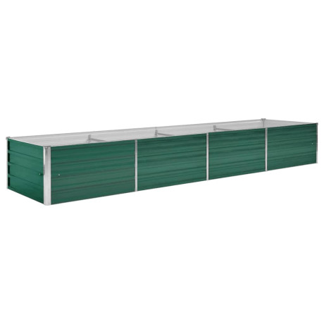 vidaXL Plantenbak verhoogd 320x80x45 cm gegalvaniseerd staal groen afbeelding2 - 1