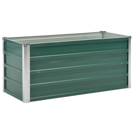 vidaXL Plantenbak verhoogd 100x40x45 cm gegalvaniseerd staal groen afbeelding2 - 1