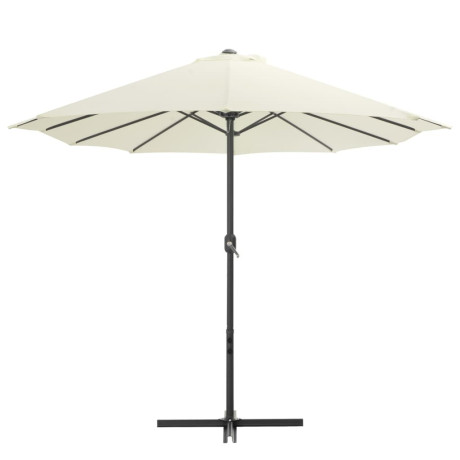 vidaXL Parasol met aluminium paal 460x270 cm zandkleurig afbeelding2 - 1