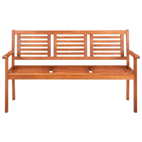vidaXL Driezits tuinbank 150 cm massief eucalyptushout afbeelding2 - 1