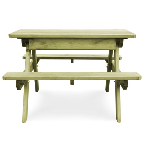 vidaXL Picknicktafel met banken 90x90x58 cm geïmpregneerd grenenhout afbeelding2 - 1