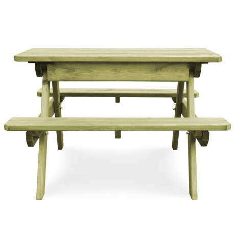 vidaXL Picknicktafel met banken 90x90x58 cm geïmpregneerd grenenhout afbeelding2 - 1