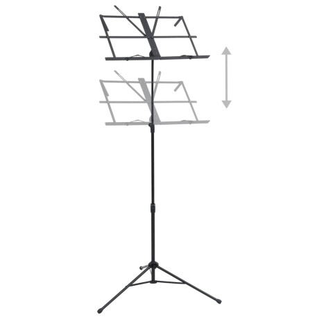 vidaXL Muziekboekenstandaard staal zwart afbeelding2 - 1