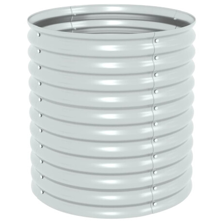 vidaXL Plantenbak verhoogd 80x80x81 cm gegalvaniseerd staal zilver afbeelding2 - 1