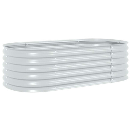 vidaXL Plantenbak verhoogd 160x80x44 cm gegalvaniseerd staal zilver afbeelding2 - 1