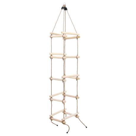 vidaXL Touwladder 200 cm hout afbeelding2 - 1