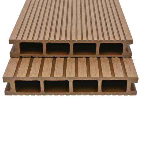 vidaXL Terrasplanken HKC met accessoires 25 m² 4 m teak afbeelding2 - 1