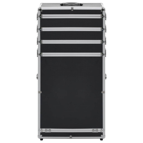 vidaXL Make-up trolley aluminium zwart afbeelding2 - 1