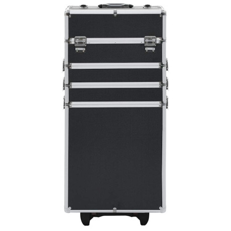 vidaXL Make-up trolley aluminium zwart afbeelding2 - 1