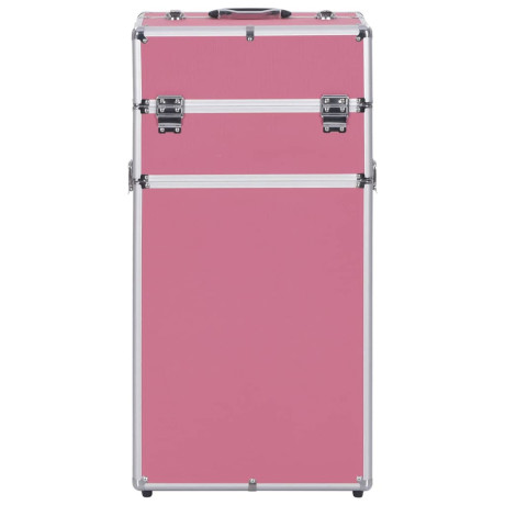 vidaXL Make-up trolley aluminium roze afbeelding2 - 1