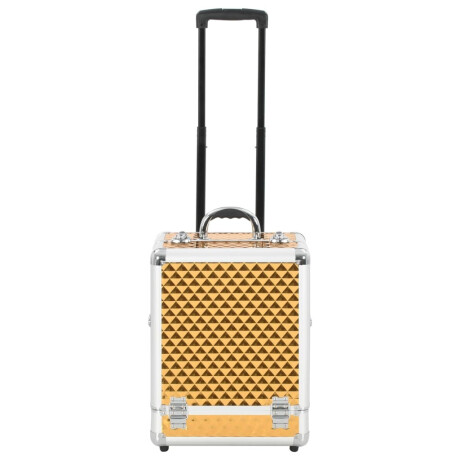 vidaXL Make-up trolley 35x29x45 cm aluminium goudkleurig afbeelding2 - 1